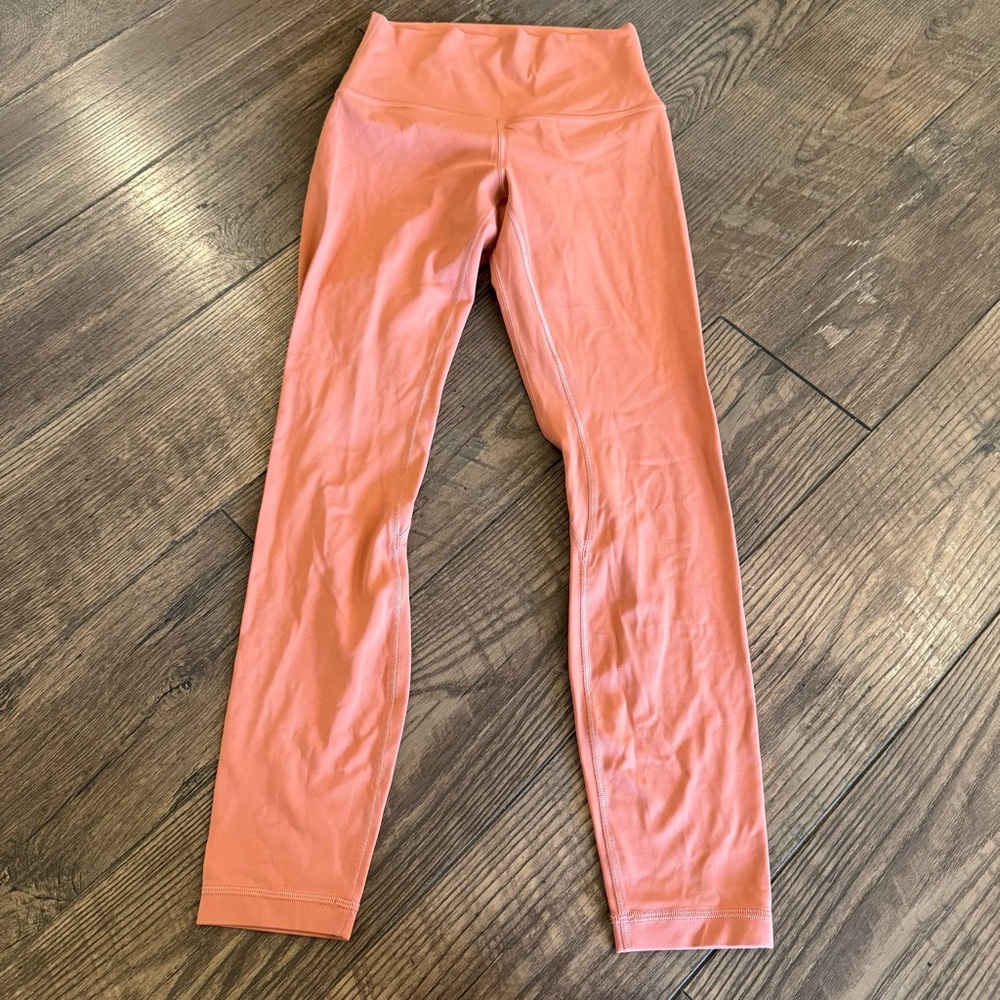 Lululemon Coral Orange High Waisted Align Size‎ 4